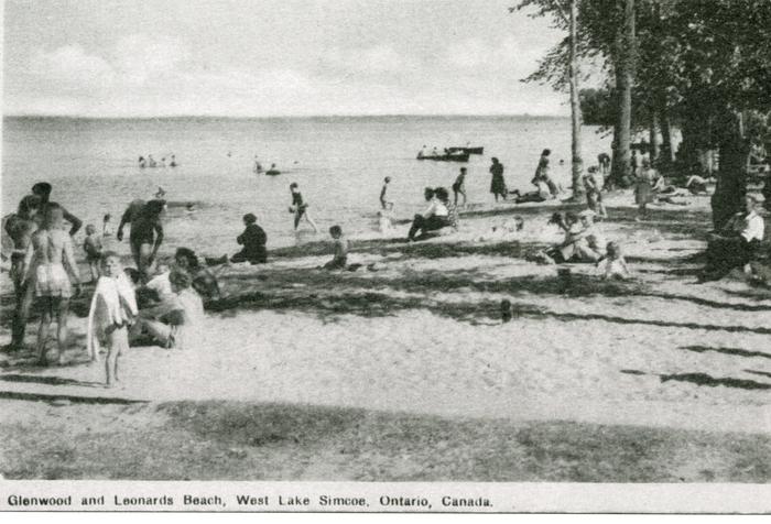 postcard of a beach scene