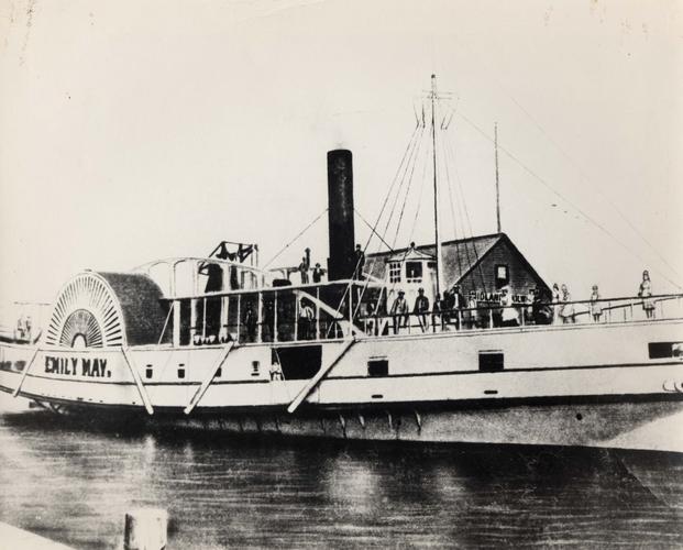 Black and white image of The Emily May