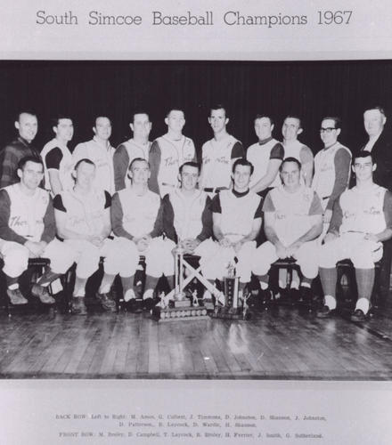 1967 basebal champinos Innisfil Thornton Simcoe County